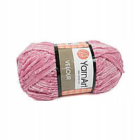 Пряжа для в'язання YarnArt Velour. 100 г. 170 м. Колір рожевий рум'яна 862