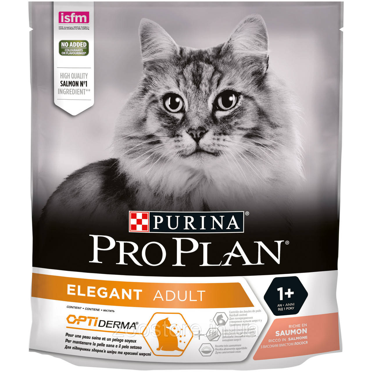 Корм сухий для дорослих котів Purina PRO PLAN (ПРО ПЛАН) ELEGANT з чутливою шкірою (лосось) 400 г