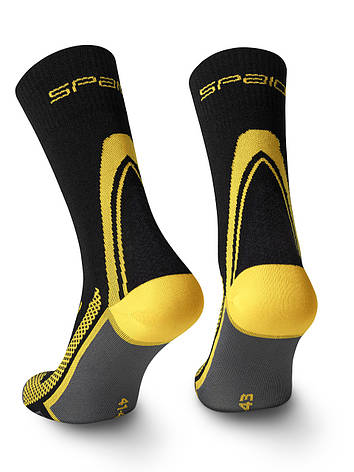 Термошкарпетки SPAIO Trekking COMPRESSION 01 чорний/жовтий, фото 2