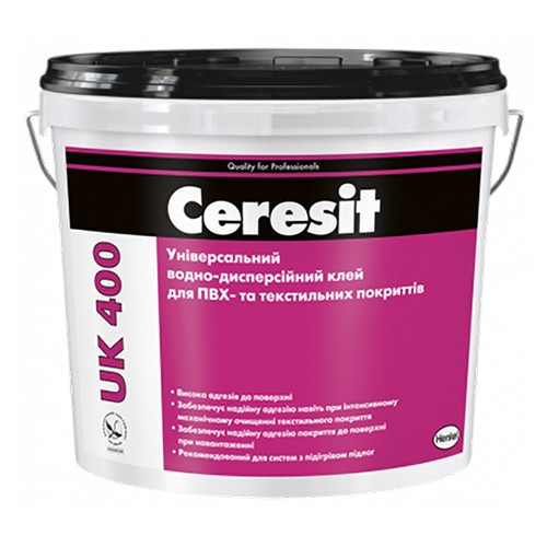Клей для ПВХ покрытий Ceresit UK 400, 14 кг - фото 1 - id-p1698768425