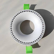 Накладний світильник із кришталевими елементами 10 см білий, фото 2