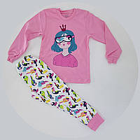 Пижама для девочек Принцесса Рост 104 см, 4 года Розовая Хлопок 12453(104)п GABBI Украина