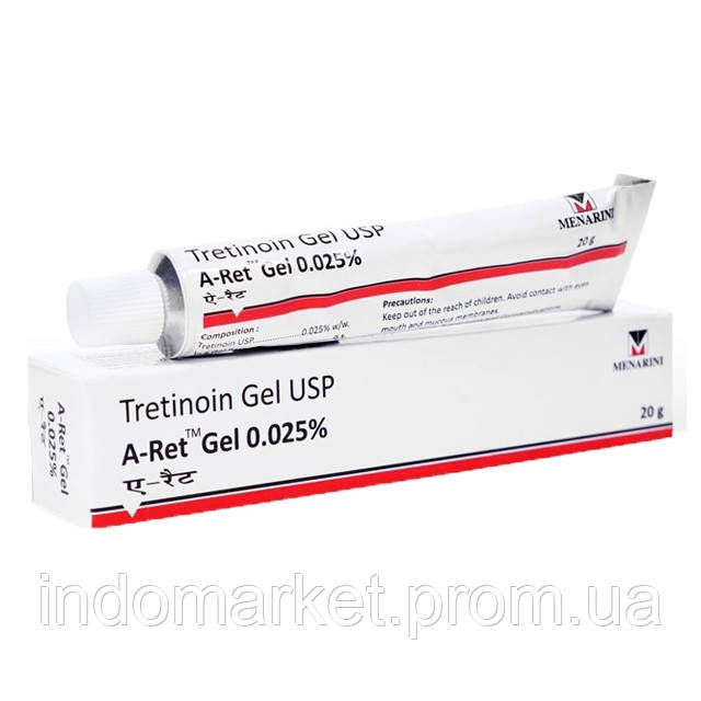 Третиноїн гель для проблемної шкіри A-ret gel 0,025%, 20г. Термін до 09.2025