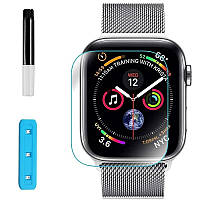 Защитное стекло для Apple Watch Series 7 45mm - 3D Nano Optics с УФ лампой (Прозрачный)