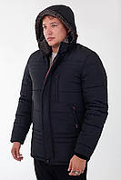 Зимняя мужская куртка на меху, молодежная, теплая классическая куртка р- 50,52,54,56,58,60 Новинка. черная