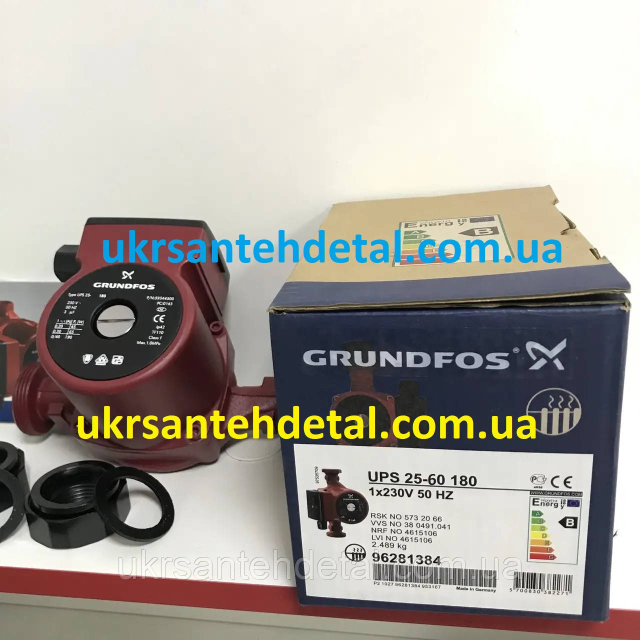 Циркуляційний насос Grundfos UPS 25-60-180 Опалення Grundfos (Німеччина)