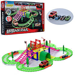 Дитячий трек URBAN RAIL Bambi 888-54 машинки 4 шт, Land of Toys