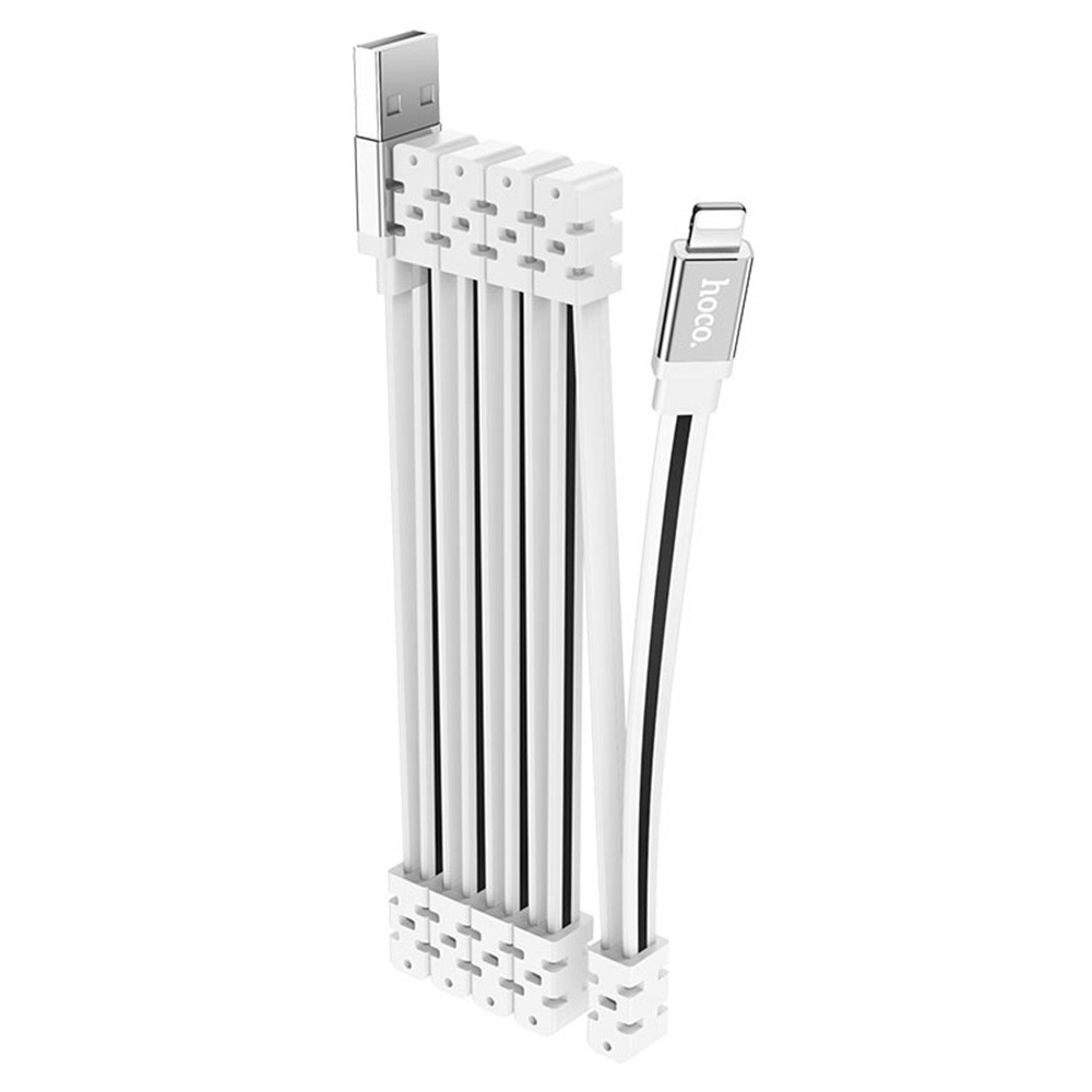 USB кабель HOCO U103 3A Lightning 1m, White, фото 1