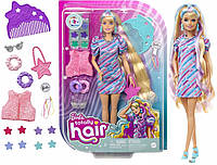 Кукла Барби Звездная красавица красотка блондинка Barbie Totally Hair Stars Mattel HCM88