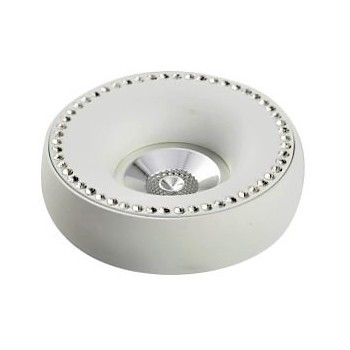 Накладний світильник із кришталевими елементами 10 см білий