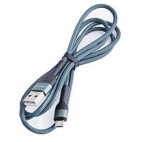 Кабель USB US-SJ450 U55 (USAMS) Micro Aluminum Alloy Braided Data Cable (USAMS) 1м зеленый USAMS