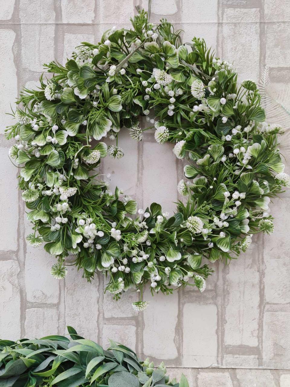 Вінок інтер"єрний із мілкоцвітиком, д 44-45 см, фото 1