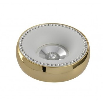 Накладний світильник із кришталевими елементами 10 см золото