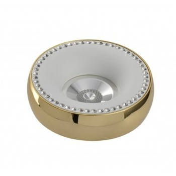 Накладний світильник із кришталевими елементами 10 см золото, фото 1