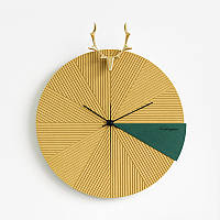 Настенные часы 40cm NORIDONGSAN Deer Sector C716 yellow Дизайнерские часы на стену Стильный Декор для дома