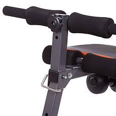 Лавка для преса гнута складна Качай Залізо-10 Тренажери для преса, гіперекстензії ергономічна, фото 3