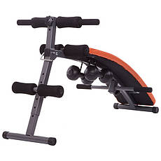 Лавка для преса гнута складна Качай Залізо-10 Тренажери для преса, гіперекстензії ергономічна, фото 2