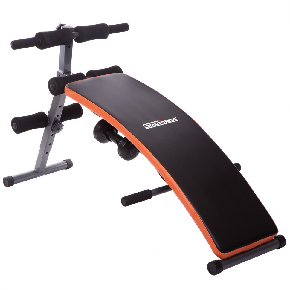Лавка для преса гнута складна Качай Залізо-10 Тренажери для преса, гіперекстензії ергономічна