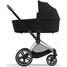Коляска Cybex Priam 4.0 шасі Chrome Brown + Люлька Sepia Black, фото 3