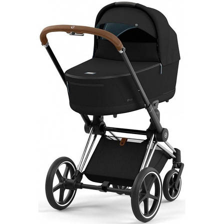Коляска Cybex Priam 4.0 шасі Chrome Brown + Люлька Sepia Black, фото 1