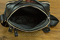 Чоловіча шкіряна сумка-барсетка з ручкою Tiding Bag 760957 чорна, фото 10