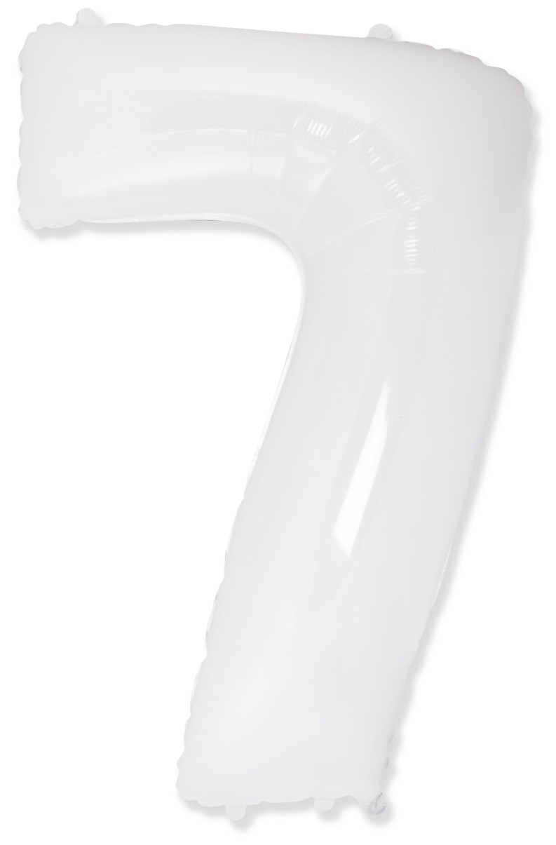Куля цифра "7" Колір: Білий. Розмір: 40"(100 см). Пр-во: FlexMetal (Іспанія)