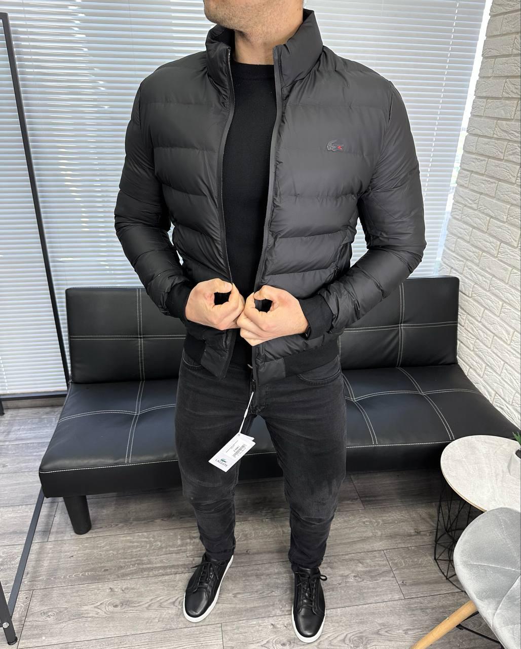 Мужская куртка Lacoste H2602 черная XXXL (ID#1698868536), цена: 4999 ...