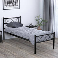 Кровать металлическая черная Сабрина односпальная Loft Design