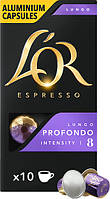 Кофе в капсулах Nespresso L'OR Lungo Profondo 10 шт Неспрессо Льор