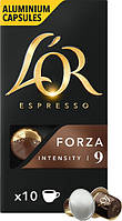 Кофе в капсулах Nespresso L'OR Espresso Forza 10 шт Неспрессо Льор