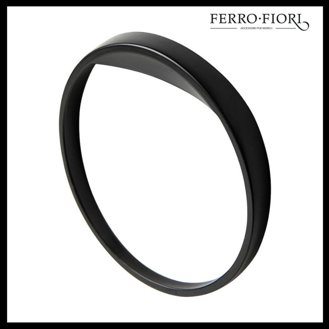 Ручка-кнопка для меблів діаметр 80мм Ferro Fiori колір чорний