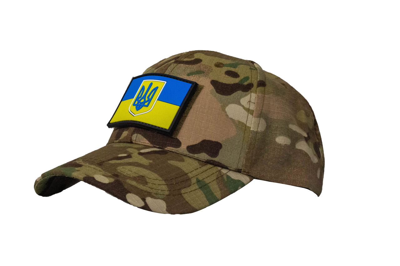Кепка ЗСУ армійська тактична камуфляж мультікам бейсболка з липучкою під шеврон шапка, фото 1