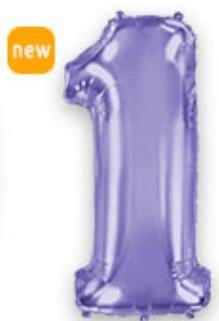 Куля цифра "1" Колір: Ліловий. Розмір: 40"(100 см). Пр-во: FlexMetal (Іспанія)