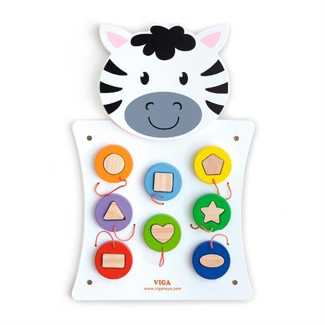 Бізіборд Зебра з фігурками Viga Toys