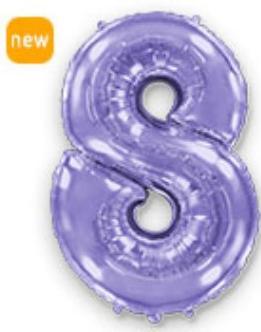 Куля цифра "8" Колір: Ліловий. Розмір: 40"(100 см). Пр-во: FlexMetal (Іспанія)