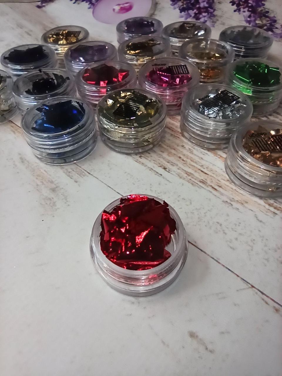 Фольга поталь. Сусальне золото для манікюру (червона)