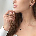 Сережки "Клевер" у червоному золоті (онікс) 
с06830 Zipexpert ZIPEXPERT, фото 3