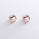 Сережки "Клевер" у червоному золоті (онікс) 
с06830 Zipexpert ZIPEXPERT, фото 4