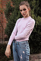 Джемпер жіночий бавовняний теплий Vivioji Бузковий розмір S (12551)