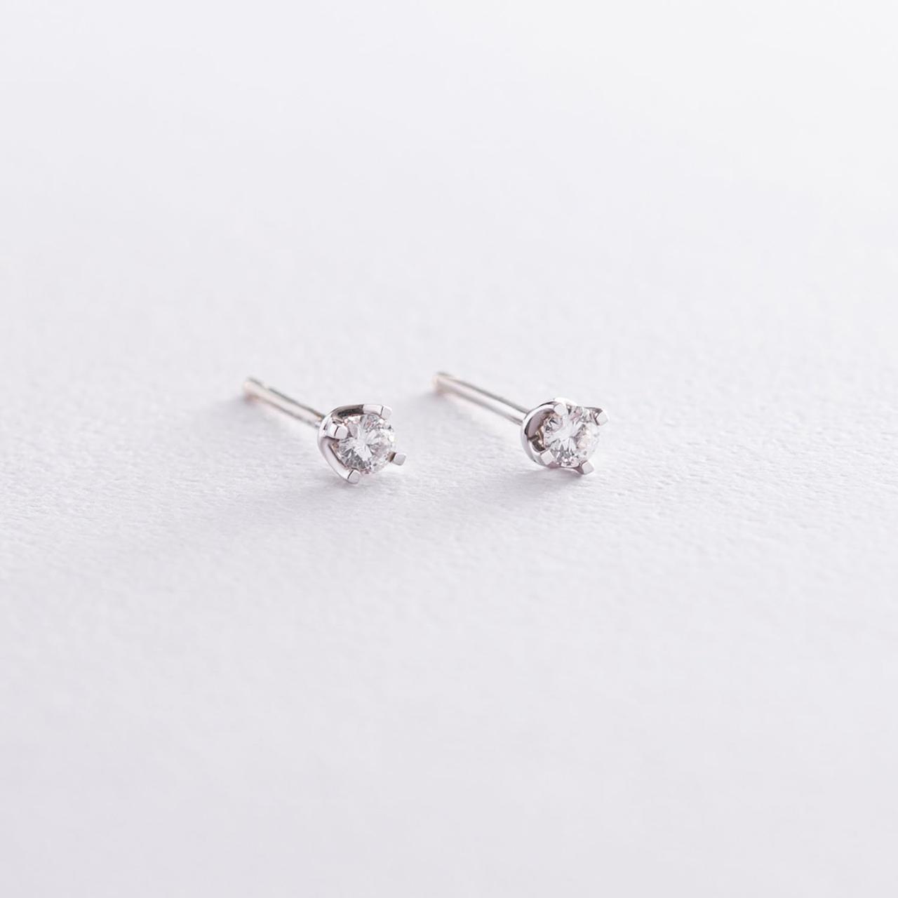 Золоті сережки-пусети (бріліанти) ME34376ca Zipexpert ZIPEXPERT