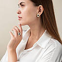 Сережки "Love" у жовтому золоті (емаль) с06796 Zipexpert ZIPEXPERT, фото 5