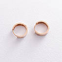 Сережки — кільця "Love" в червоному золоті 08180 Zipexpert ZIPEXPERT, фото 4