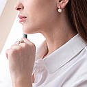 Золоті сережки (перли, фіаніти) с05798 Zipexpert ZIPEXPERT, фото 3