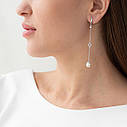 Сережки в білому золоті (перли, фіаніти) 
с06885 Zipexpert ZIPEXPERT, фото 3