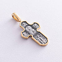 Крест с иконой "Господь Вседержитель", православный оберег, "Нерушимая Стена" Божия Матерь