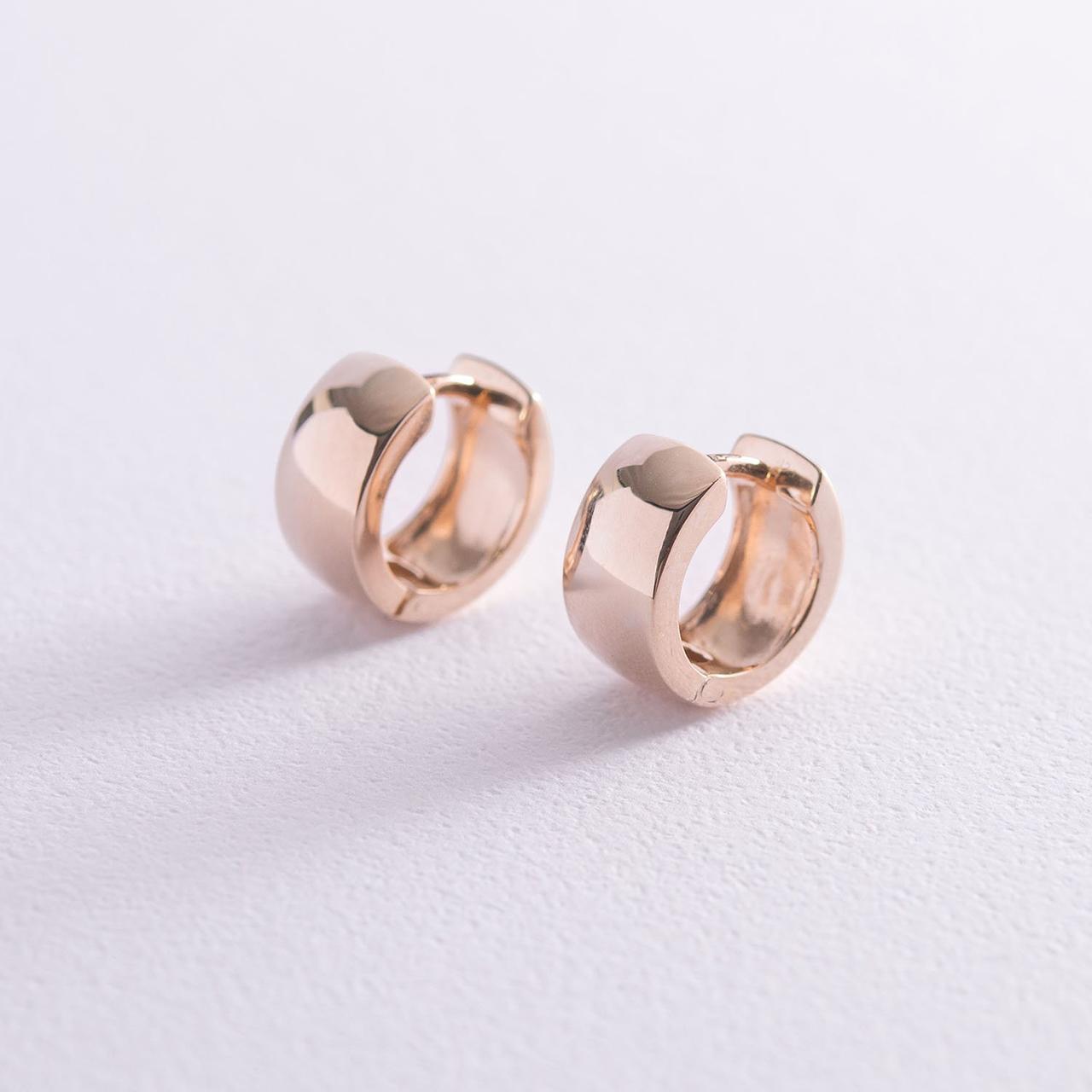 Сережки — кільця в червоному золоті с06961 Zipexpert ZIPEXPERT