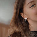 Золоті сережки-пусети "Кружечки" с06687 Zipexpert ZIPEXPERT, фото 3