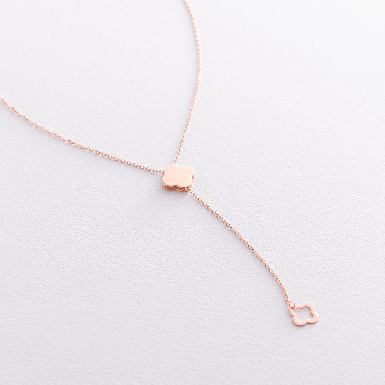 Кольє "Клевер" у червоному золоті коло1901 Zipexpert ZIPEXPERT, фото 1