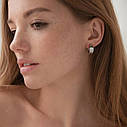 Сережки — кільця "Love" у білому золоті с07313 Zipexpert ZIPEXPERT, фото 3