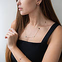 Сережки-пусети "Метелики" в червоному золоті 
(емаль) с06621 Zipexpert ZIPEXPERT, фото 3